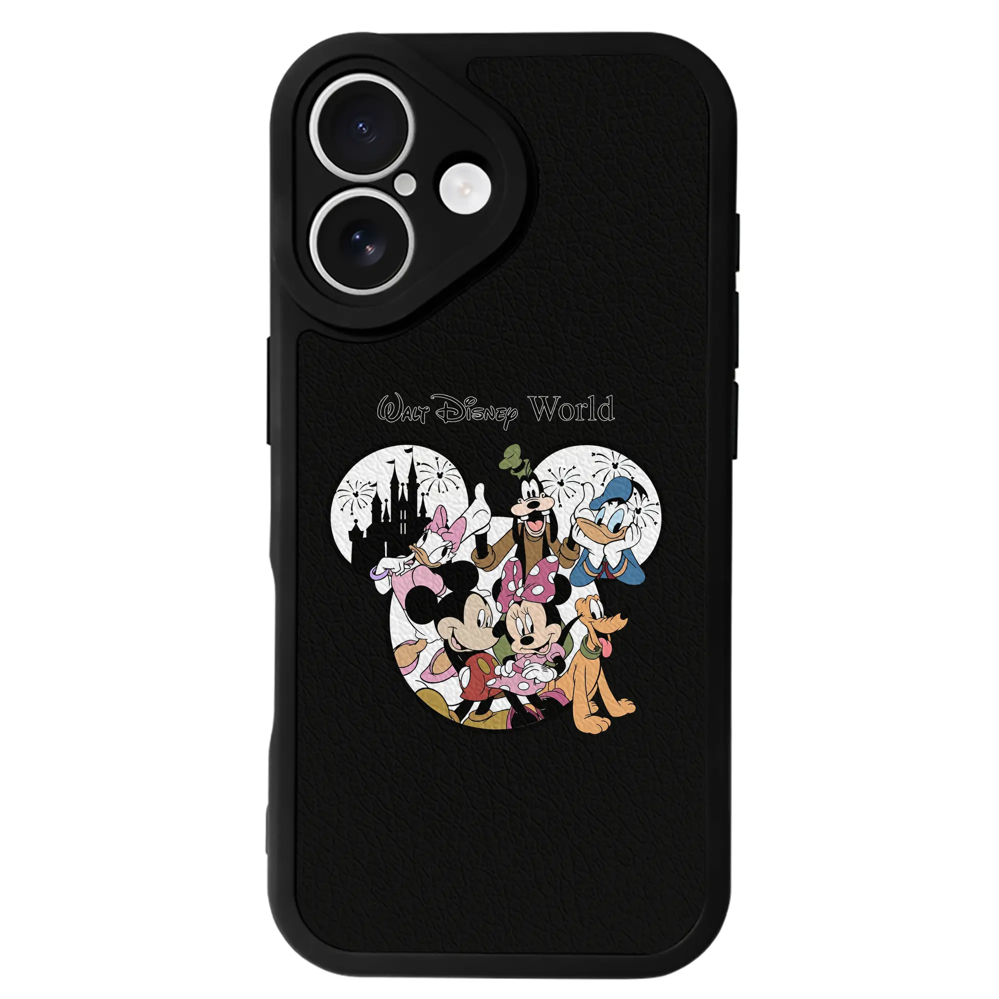 ミッキーマウス（Mickey Mouse） グッズ ミッキーマウス（Mickey Mouse） - IPhone 16シリーズ対応 ・ シリコンスマホケース ・ レザー調 ・ 高精度フィット ・ 耐衝撃 ・ ワイヤレス充電対応 ・ 精密カット